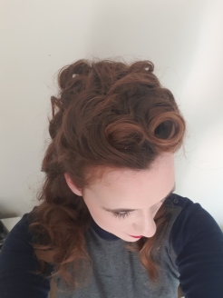 Top of the crown of curls